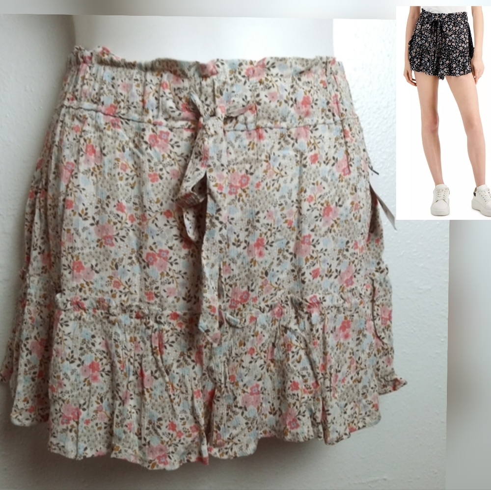 Vanilla Star Junior XL Pink Disty Flowy Skirty Soft Short